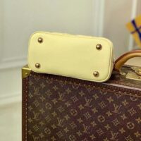 Louis Vuitton LV Women Alma BB Handbag Banana Yellow Quilted Embroidered Calf (12)