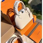 Louis Vuitton LV Women Alma BB Handbag White Epi Grained Cowhide Leather – Image 2