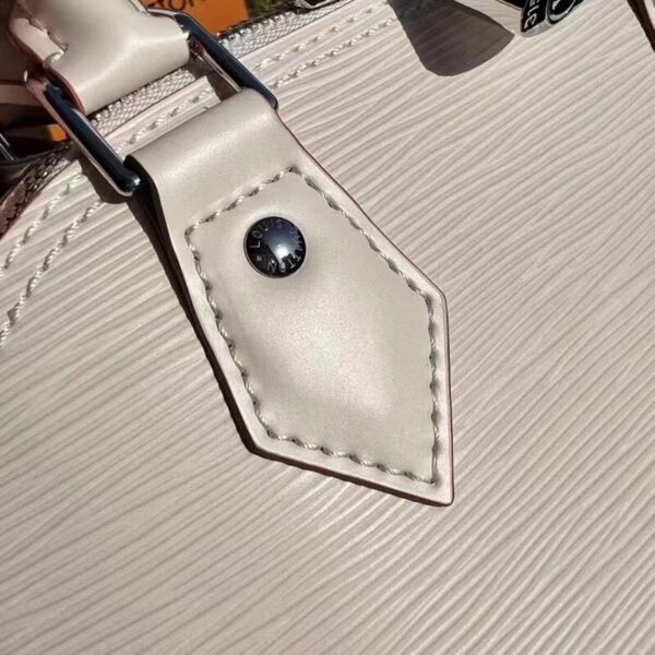 Louis Vuitton LV Women Alma BB Handbag White Epi Grained Cowhide Leather (4)