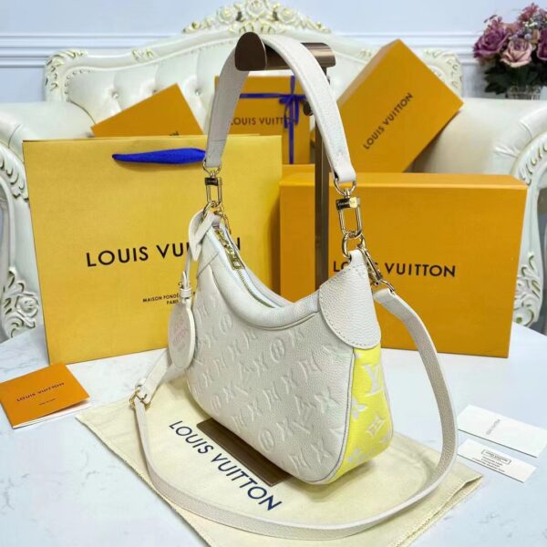 Louis Vuitton LV Women Bagatelle Beige Handbag Printed Embossed Grained Cowhide Leather (10)