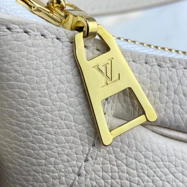 Louis Vuitton LV Women Bagatelle Beige Handbag Printed Embossed Grained Cowhide Leather (3)