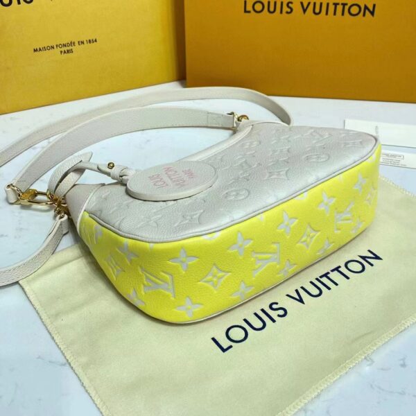 Louis Vuitton LV Women Bagatelle Beige Handbag Printed Embossed Grained Cowhide Leather (5)