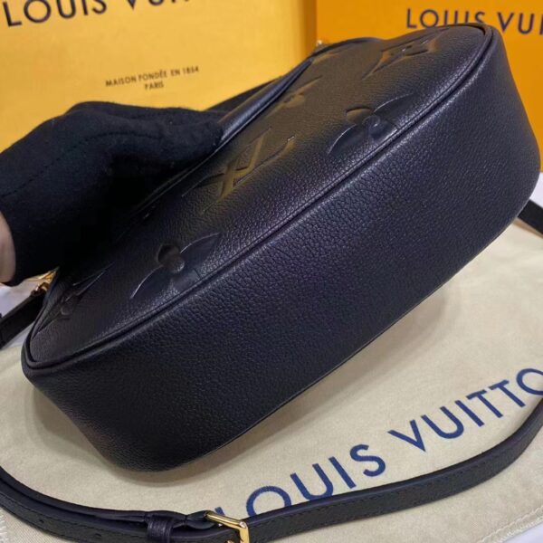 Louis Vuitton LV Women Bagatelle Black Handbag Monogram Empreinte Embossed Grained Cowhide (1)