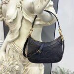 Louis Vuitton LV Women Bagatelle Black Handbag Monogram Empreinte Embossed Grained Cowhide – Image 2