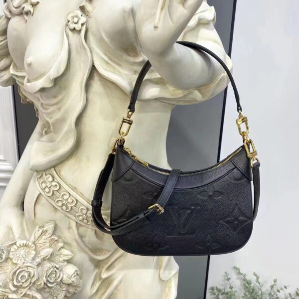 Louis Vuitton LV Women Bagatelle Black Handbag Monogram Empreinte Embossed Grained Cowhide (5)