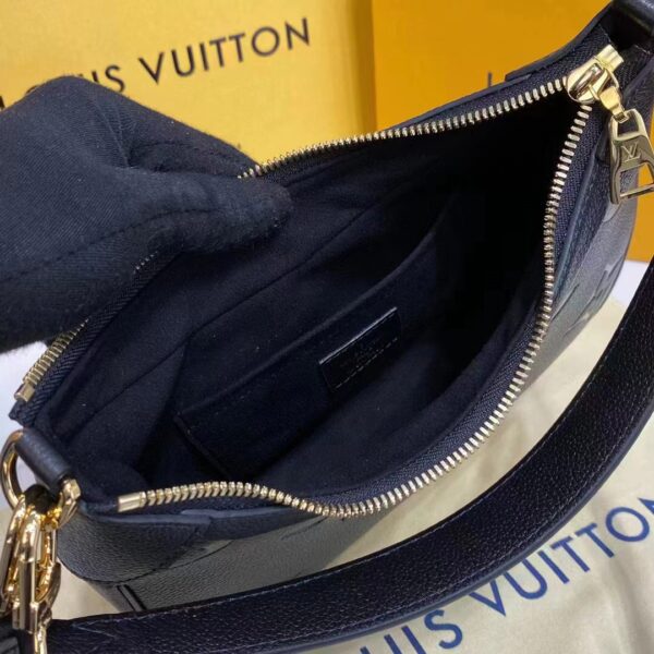 Louis Vuitton LV Women Bagatelle Black Handbag Monogram Empreinte Embossed Grained Cowhide (6)