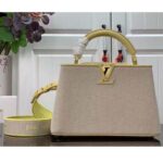 Louis Vuitton LV Women Capucines BB Handbag Yellow Taurillon Leather Canvas - immagine 2