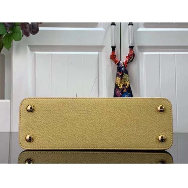 Louis Vuitton LV Women Capucines BB Handbag Yellow Taurillon Leather Canvas (8)