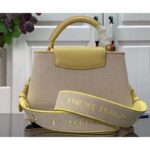 Louis Vuitton LV Women Capucines BB Handbag Yellow Taurillon Leather Canvas - immagine 5