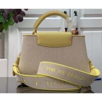 Louis Vuitton LV Women Capucines BB Handbag Yellow Taurillon Leather Canvas (3)