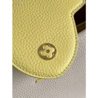 Louis Vuitton LV Women Capucines MM Handbag Yellow Beige Taurillon Leather Canvas (13)