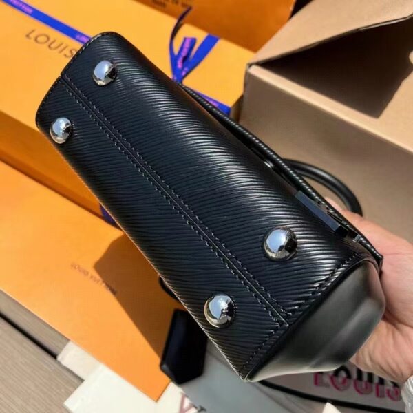 Louis Vuitton LV Women Cluny Mini Handbag Black Epi Grained Cowhide Leather (7)