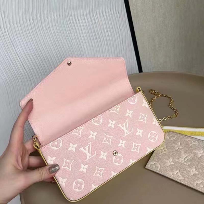 LV LV Unisex Félicie Pochette Monogram Empreinte Embossed Supple