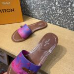 Louis Vuitton LV Women Lock It Flat Mule Fuchsia Pink Patent Monogram Canvas – Image 10