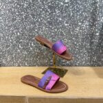 Louis Vuitton LV Women Lock It Flat Mule Fuchsia Pink Patent Monogram Canvas – Image 8