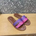 Louis Vuitton LV Women Lock It Flat Mule Fuchsia Pink Patent Monogram Canvas – Image 2