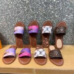 Louis Vuitton LV Women Lock It Flat Mule Rose Clair Pink Perforated Monogram Canvas - Image 13