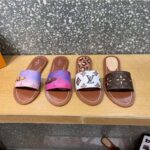 Louis Vuitton LV Women Lock It Flat Mule Rose Clair Pink Perforated Monogram Canvas - Image 12