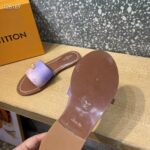 Louis Vuitton LV Women Lock It Flat Mule Rose Clair Pink Perforated Monogram Canvas - Image 11