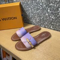 Louis Vuitton LV Women Lock It Flat Mule Rose Clair Pink Perforated Monogram Canvas (5)