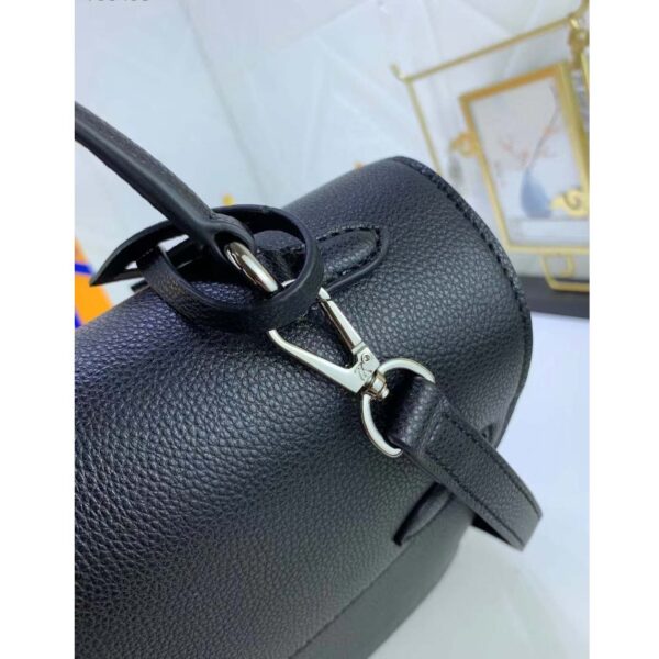 Louis Vuitton LV Women Lockme Ever MM Handbag Black Soft Grained Calfskin (5)