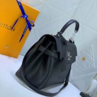 Louis Vuitton LV Women Lockme Ever MM Handbag Black Soft Grained Calfskin (10)