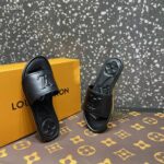 Louis Vuitton LV Women Magnetic Flat Mule Black Lambskin Leather Outsole - Image 7
