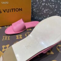 Louis Vuitton LV Women Magnetic Flat Mule Fuchsia Pink Lambskin Leather Outsole (4)