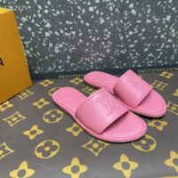 Louis Vuitton LV Women Magnetic Flat Mule Fuchsia Pink Lambskin Leather Outsole (4)