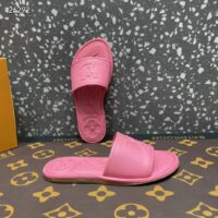 Louis Vuitton LV Women Magnetic Flat Mule Fuchsia Pink Lambskin Leather Outsole (4)