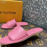 Louis Vuitton LV Women Magnetic Flat Mule Fuchsia Pink Lambskin Leather Outsole (4)