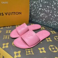 Louis Vuitton LV Women Magnetic Flat Mule Fuchsia Pink Lambskin Leather Outsole (4)