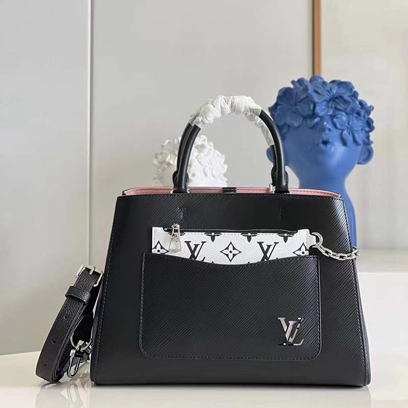 LOUIS VUITTON Marelle Tote MM Black Epi