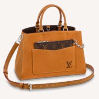 Louis Vuitton LV Women Marelle Tote MM Gold Miel Brown Epi Grained Cowhide (12)