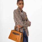 Louis Vuitton LV Women Marelle Tote MM Gold Miel Brown Epi Grained Cowhide - Image 13