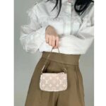 Louis Vuitton LV Women Mini Pochette Accessoires Green Monogram Empreinte Embossed Supple Grained Cowhide - immagine 9