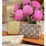 Louis Vuitton LV Women Mini Pochette Accessoires Green Monogram Empreinte Embossed Supple Grained Cowhide - immagine 2
