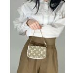 Louis Vuitton LV Women Mini Pochette Accessoires Green Monogram Empreinte Embossed Supple Grained Cowhide - immagine 8