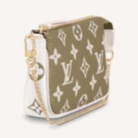 Louis Vuitton LV Women Mini Pochette Accessoires Green Monogram Empreinte Embossed Supple Grained Cowhide (3)
