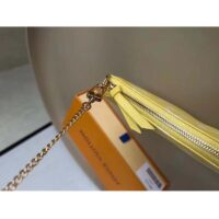 Louis Vuitton LV Women Mini Pochette Accessoires Yellow Monogram Empreinte Embossed Supple Grained Cowhide (1)