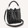 Louis Vuitton LV Women Muria Bucket Bag Black Mahina Perforated Calf Leather