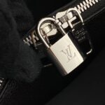 Louis Vuitton LV Women Muria Bucket Bag Black Mahina Perforated Calf Leather - Image 12