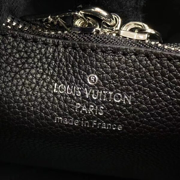 Louis Vuitton LV Women Muria Bucket Bag Black Mahina Perforated Calf Leather (3)