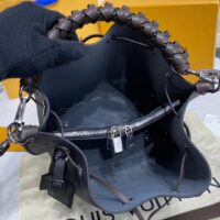Louis Vuitton LV Women Muria Bucket Bag Black Mahina Perforated Calf Leather (1)