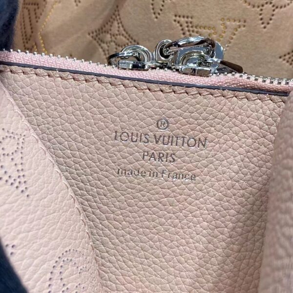 Louis Vuitton LV Women Muria Bucket Bag Galet Gray Mahina Perforated Calf Leather (2)