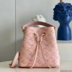 Louis Vuitton LV Women NéoNoé Bucket Bag Pink Sprayed Embossed Grained Cowhide - Image 3