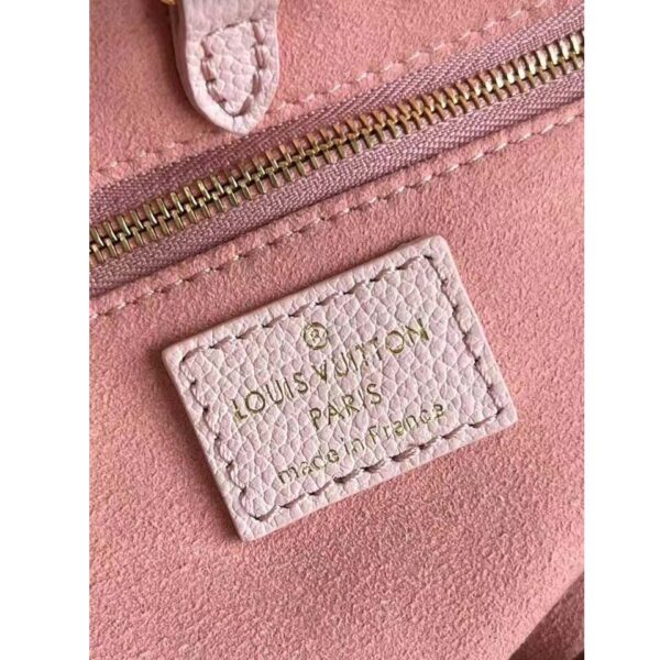 Louis Vuitton LV Women OnTheGo PM Tote Bag Pink Sprayed Embossed Grained Cowhide (4)