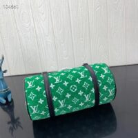 Louis Vuitton LV Women Papillon Handbag Green Monogram Jacquard Velvet Cowhide Leather (3)