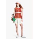 Louis Vuitton LV Unisex Papillon Handbag Green Monogram Jacquard Velvet Cowhide Leather - Imagen 11