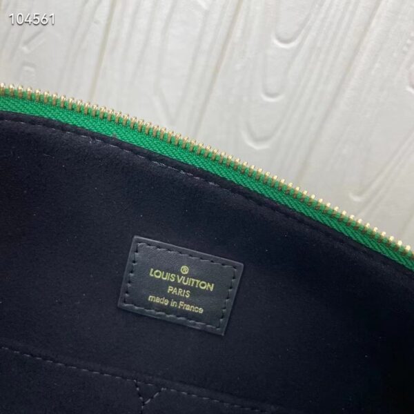 Louis Vuitton LV Women Papillon Handbag Green Monogram Jacquard Velvet Cowhide Leather (7)